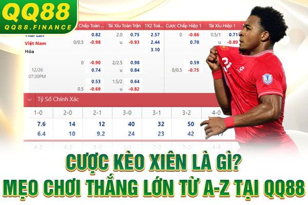 Cược Kèo Xiên Là Gì? Mẹo Chơi Thắng Lớn Từ A-Z Tại QQ88